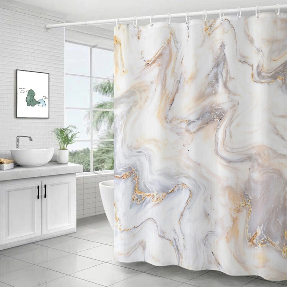 Themed shower curtain